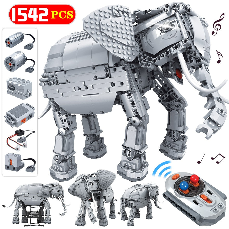 Technology Assembly R C Elephant 1542Pcs - 1128