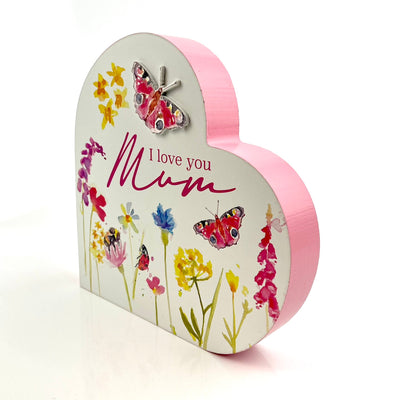 Heart Plaque - I Love You Mum