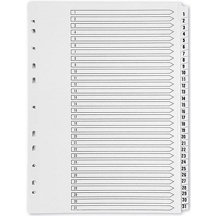 Numbered Dividers 1-31
