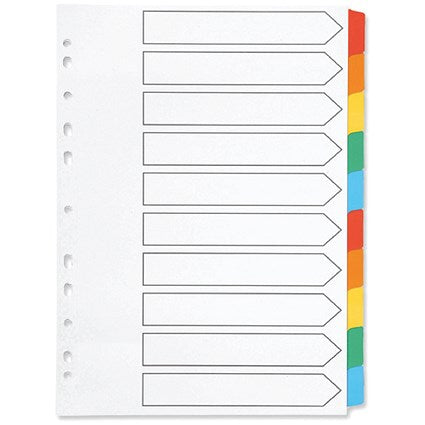 Plastic Dividers X20 Coloured