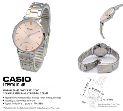 Casio Ladies' Fashion Analog Watch
