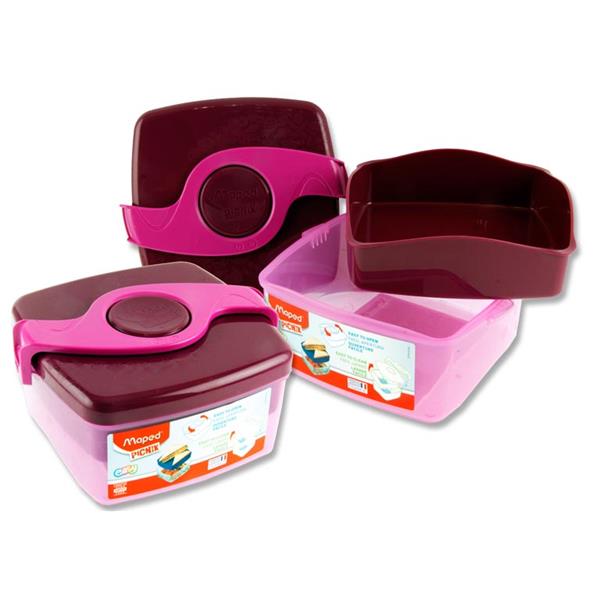 Lunch Box With 2 Compartments Pink