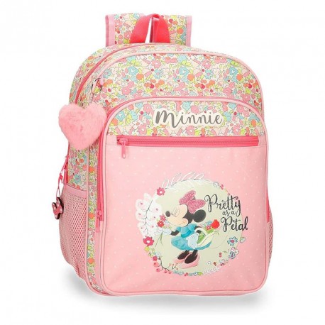 Backpack Minnie Florals 38Cm 2 Zip Fit A4