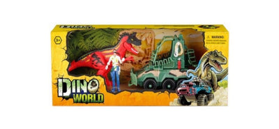 Dinosaur Play Set With Figure And Military Truck