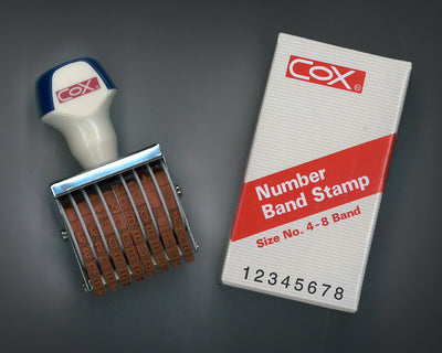 Cox Number Band Stamp Size No. 4-8 Band