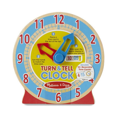 Wooden Turn And Tell Clock