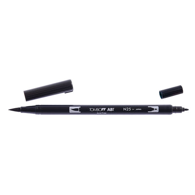 Tombow Dual Brush Pen Lamp Black N25