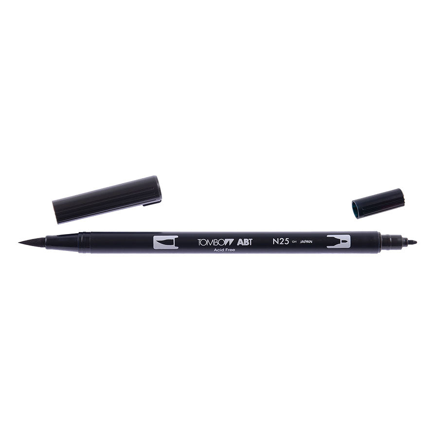 Tombow Dual Brush Pen Lamp Black N25 – Eduline Malta