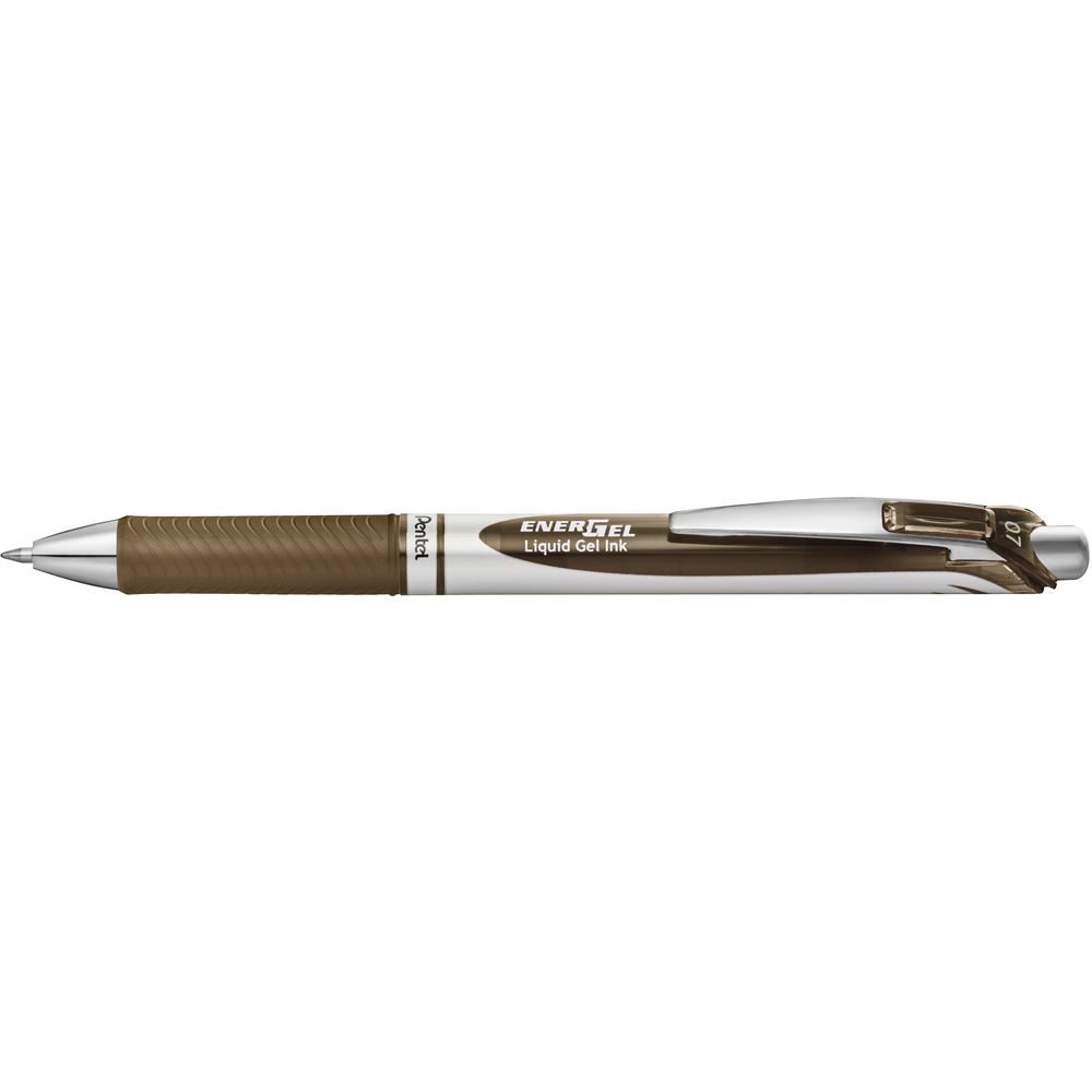 Pentel Energel 0.7Mm Retractable Liquid Gel Roller Pen - Sepia Ink