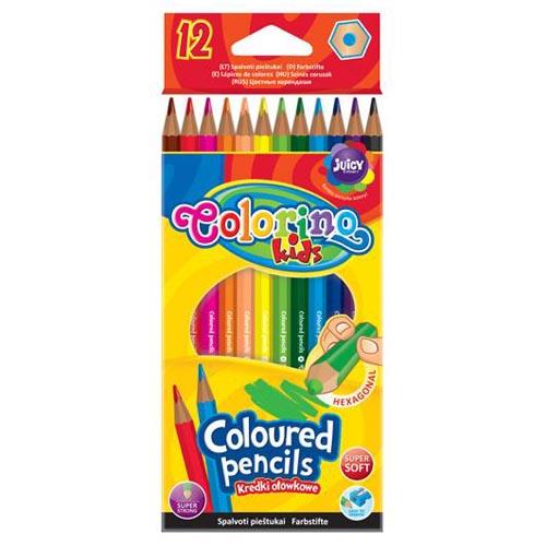 Pencil Colours Long Hexagonal X12 Clrs