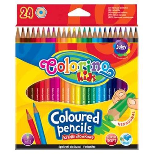Pencil Colours Long Hexagonal X24 Clrs