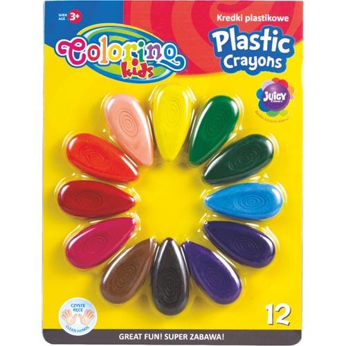 Plastic Crayons X12 Colours