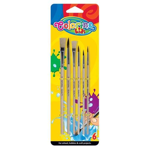 Paint Brushes X 6Pcs In Blister