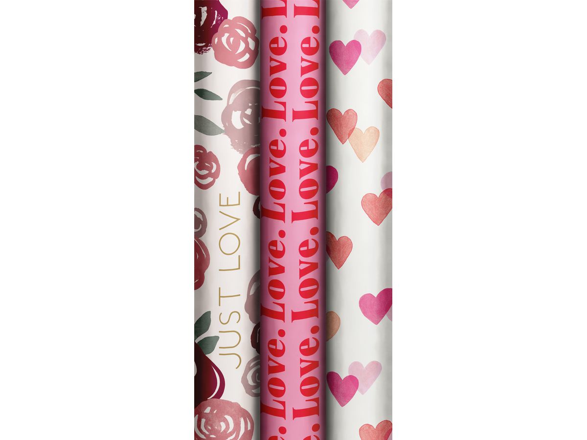 Love Wrapping Paper Roll 70Cm X 2Mtrs