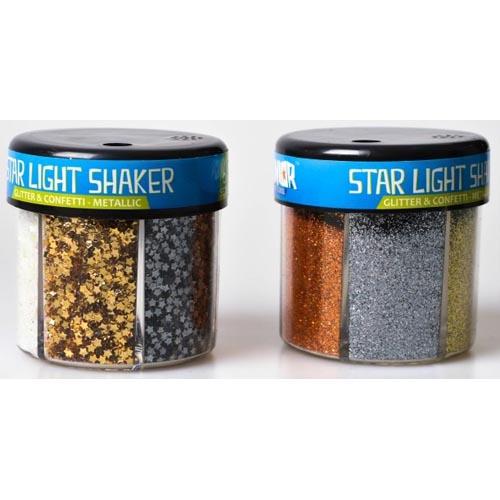 Glitter Powder Shaker +Confetti X 6 Colo