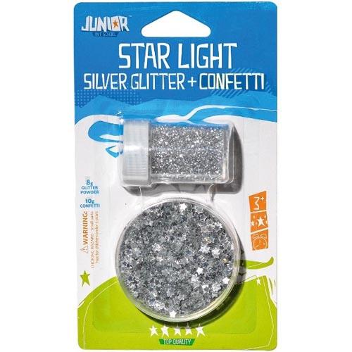 Glitter Powder+Confetti - (Silver)