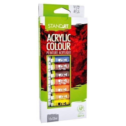 Acrylic Colours Set X12 12Ml 