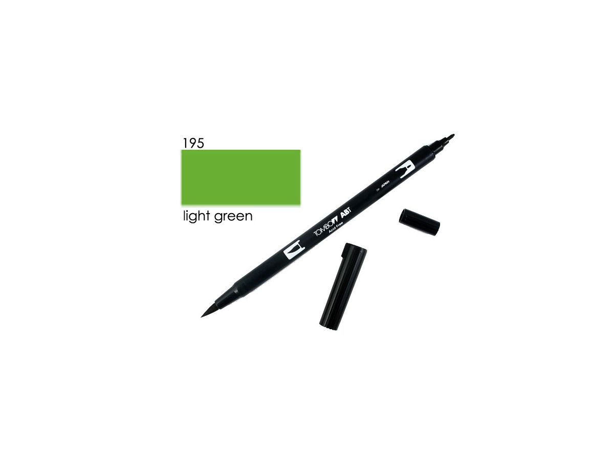 Tombow Dual Brush Pen Light Green 195