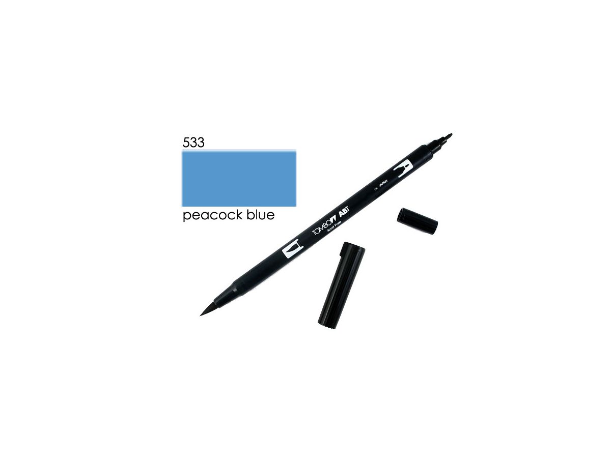 Tombow Dual Brush Pen Peacock Blue 533