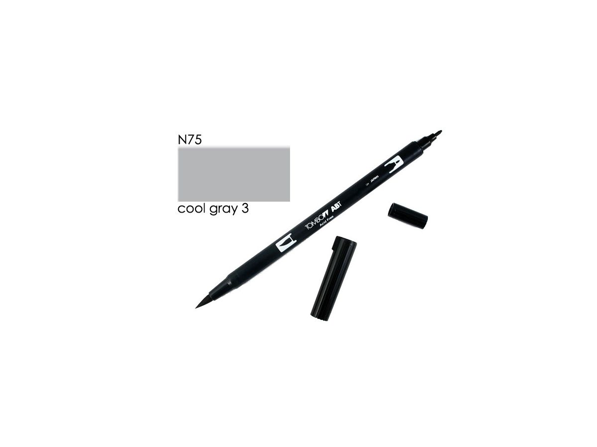 Tombow Dual Brush Pen Cool Grey 3 N75