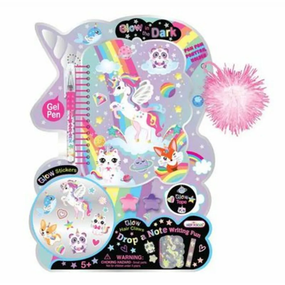 Unicorn Notebook And Stickers - Glow In The Dark