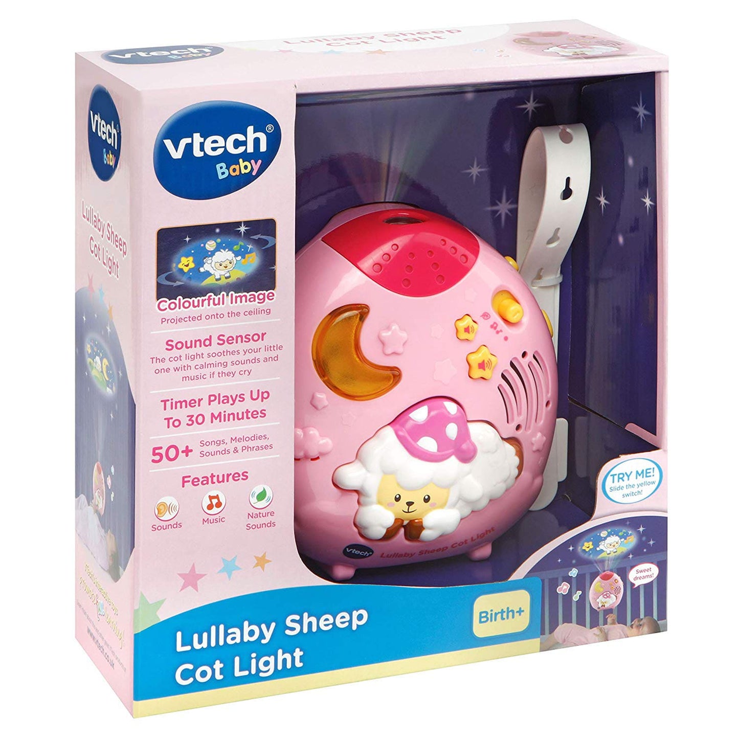 Lullaby Sheep Cot Light Pink