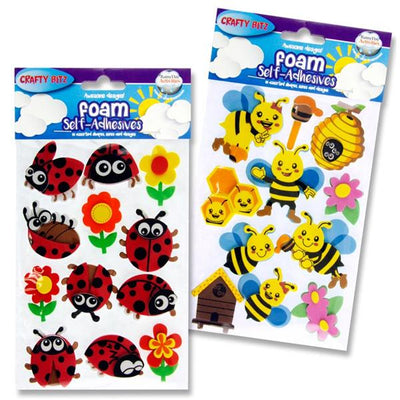 Foam Self Adhesives Bees And Ladybugs