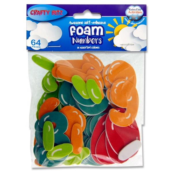 Foam Numbers In Assorted Colours
