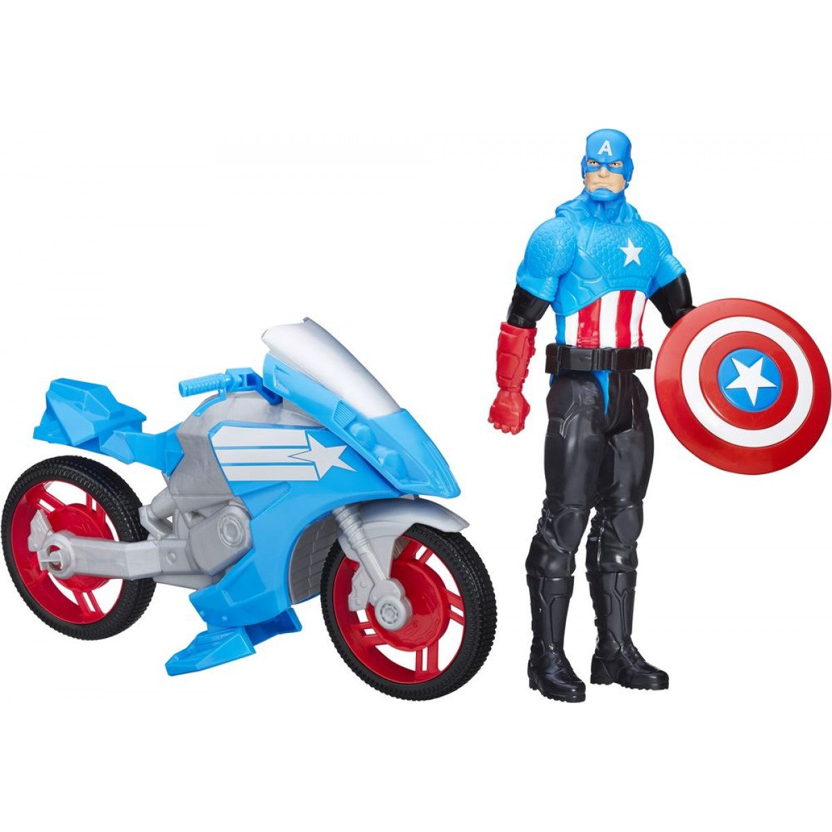 Captain America With Battle Cycle