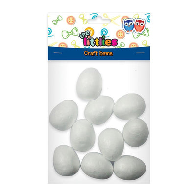 Polystyrene Eggs 60Mm - 10Pcs