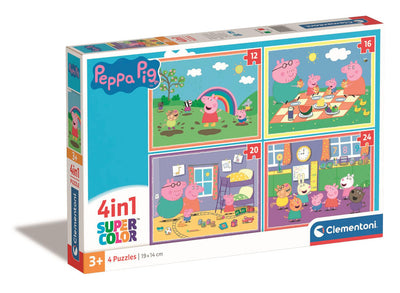 Peppa Pig - 4 Puzzles X12-16-20-24Pcs