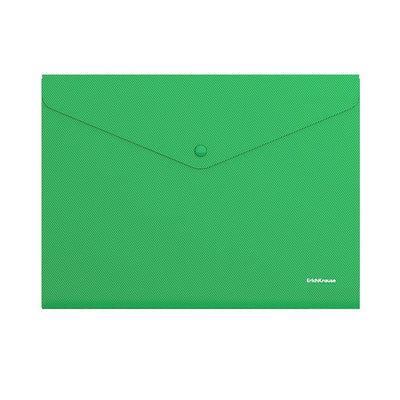 Button A4 Plastic Envelop Green
