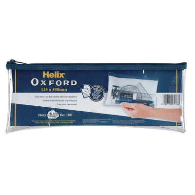 Helix Oxford Clear Pencil Case