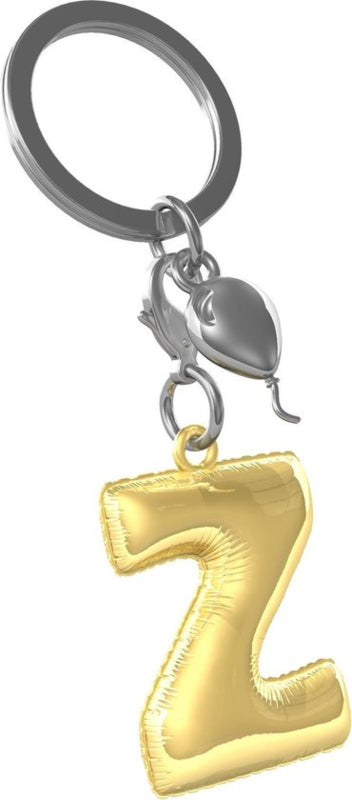 Keychain Golden Balloon Letter Z