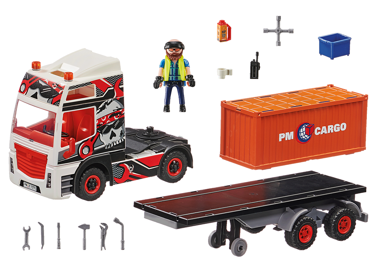 Truck With Cargo Container 70771