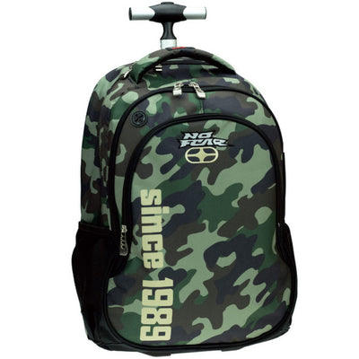 Backpack With Wheels Army 2 Large Pockets Fit A4