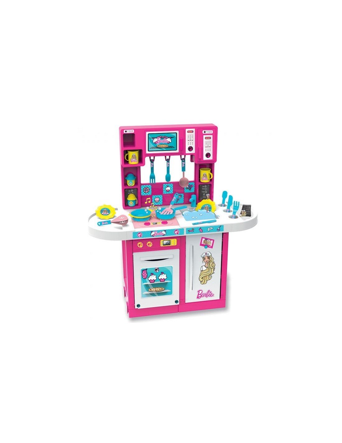 Barbie - Deluxe Electronic Kitchen Set H80Cm 17 Accessories