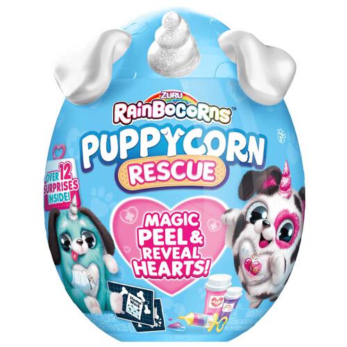 Puppycorn Rescue Surprise -  Dog Plush Animal Over 12 Surprises