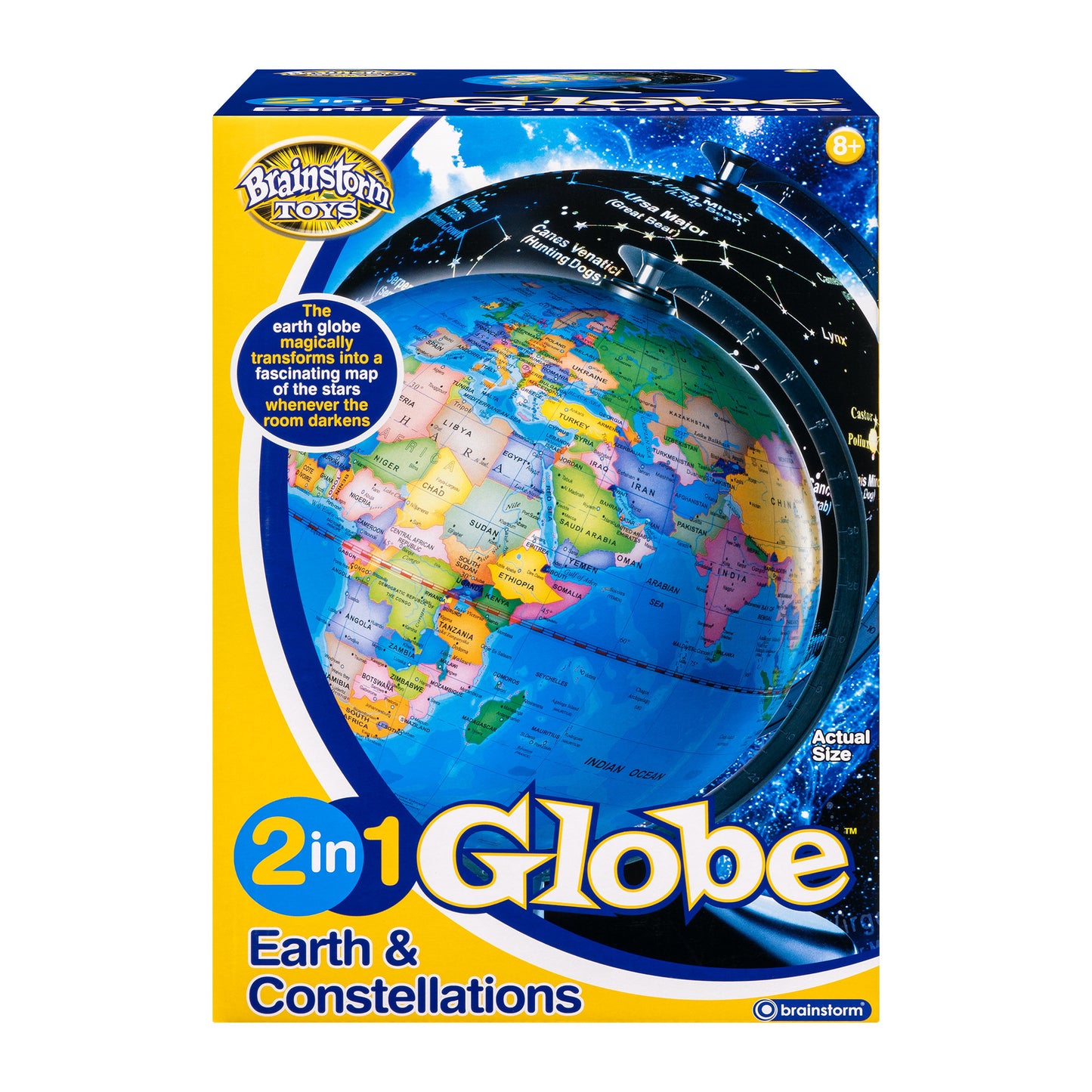 Brainstorm Toys - 2-In-1 Globe - Earth & Constellations