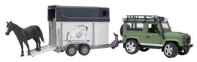 Bruder - Land Rover With Horse Trailer And Horse