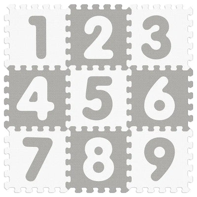 Antibacterial Number Puzzle Mat 26 Pcs Grey