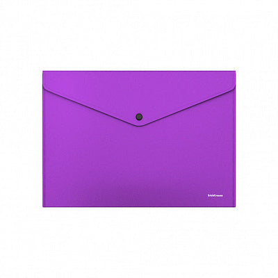 Button A4 Plastic Envelope Violet