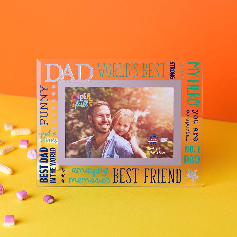 Cheerful Glass Frame 3D Dad