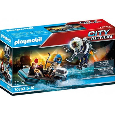 Playmobil City Action Police Jet Pack With Boat