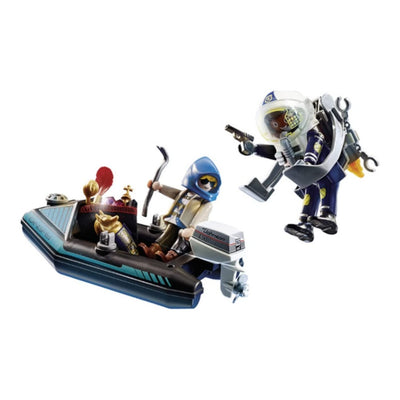 Playmobil City Action Police Jet Pack With Boat 70782