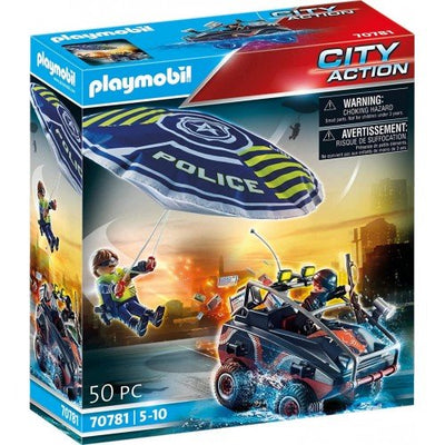 Playmobil City Action Police Parachute With Amphibious Vehicle