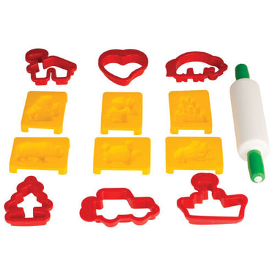 Moulds Pack Of 12 Moulds & Roller