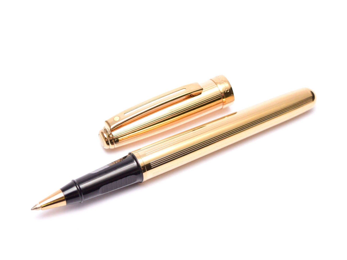 Sheaffer Prelude Fluted Gold Plated Rollerball Pen 