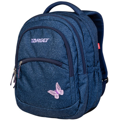 Backpack Denim Butterfly - 2 Zip Fit A4