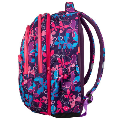 Backpack 2 In 1, Large 3 Zip Butterflies